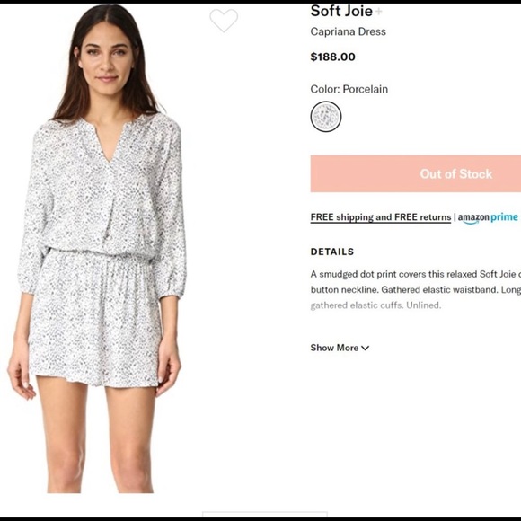 Joie Soft grey leopard print dress - Picture 2 of 5